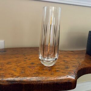Elegant Gold Striped Glass Vase